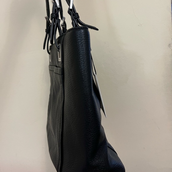 Calvin Klein Black Leather Shoulder Bag NWT | Multiple Pockets | Womens Bag - Picture 4 of 7